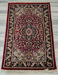 Hand-Knotted Traditional Oriental Area Rug (2x3 ft) | Versatile Wool Carpet for Floor or Wall Hanging