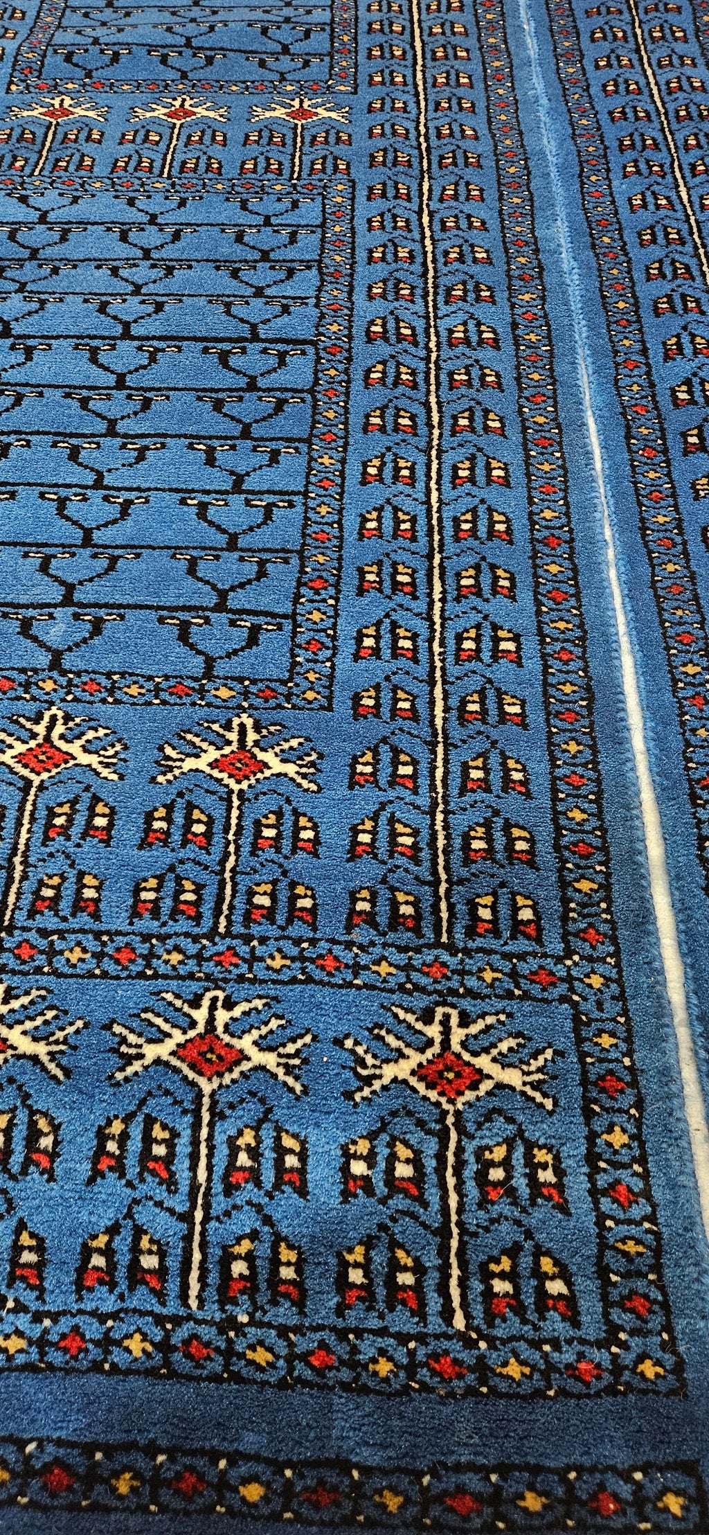 Luxury 2x6 Hand-Knot Wool Parda Runner Set (Pair) | Deep Blue | Accent Rugs for Bedroom