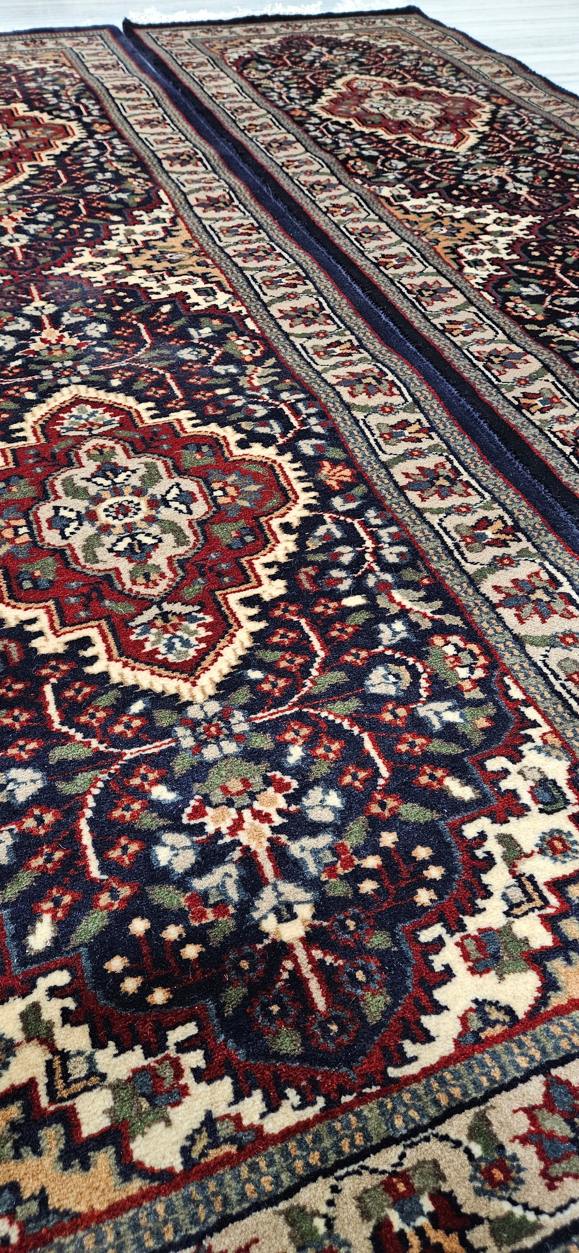 Pair of Two 2x6 ft. Hand-Knotted Persian Runner Rug – Handmade Wool Bedside Rug Pair | Traditional Floral Design | Luxury Bedroom & Hallway Carpet