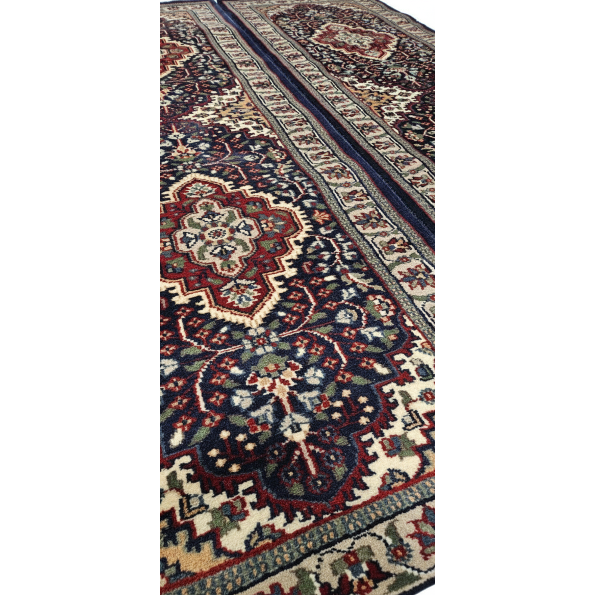 The Twin Medallion: Matched Pair of 2x6 ft. Hand-Knotted Persian Wool Runners
