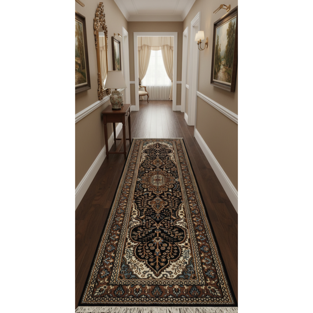The Grand Corridor: 2.6x8 ft. Hand-Knotted Persian Style Wool Runner