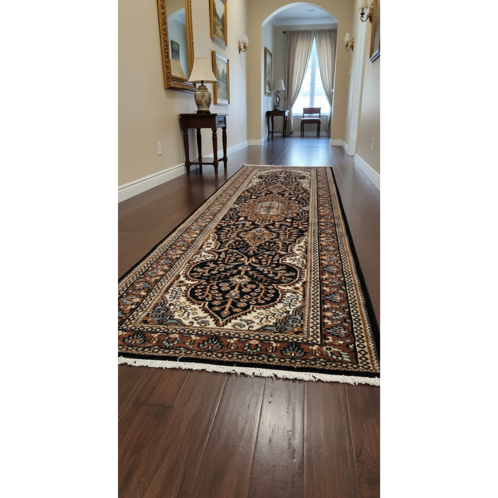 The Grand Corridor: 2.6x8 ft. Hand-Knotted Persian Style Wool Runner