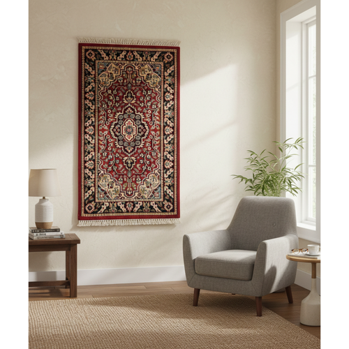 The Artisan Medallion: 2x3 ft. Hand-Knotted Traditional Persian Accent Rug