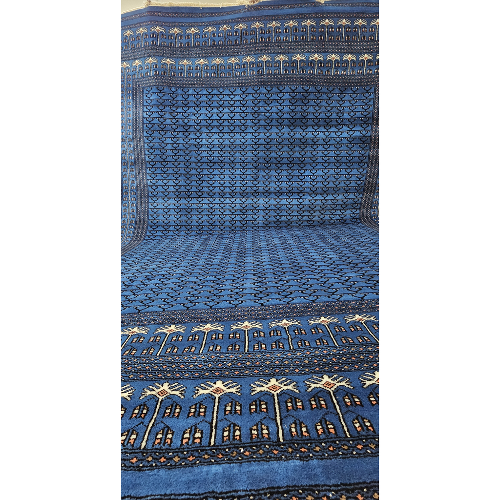 The Sapphire Sovereign: 9x12 ft. Hand-Knotted Indigo Blue Persian Area Rug