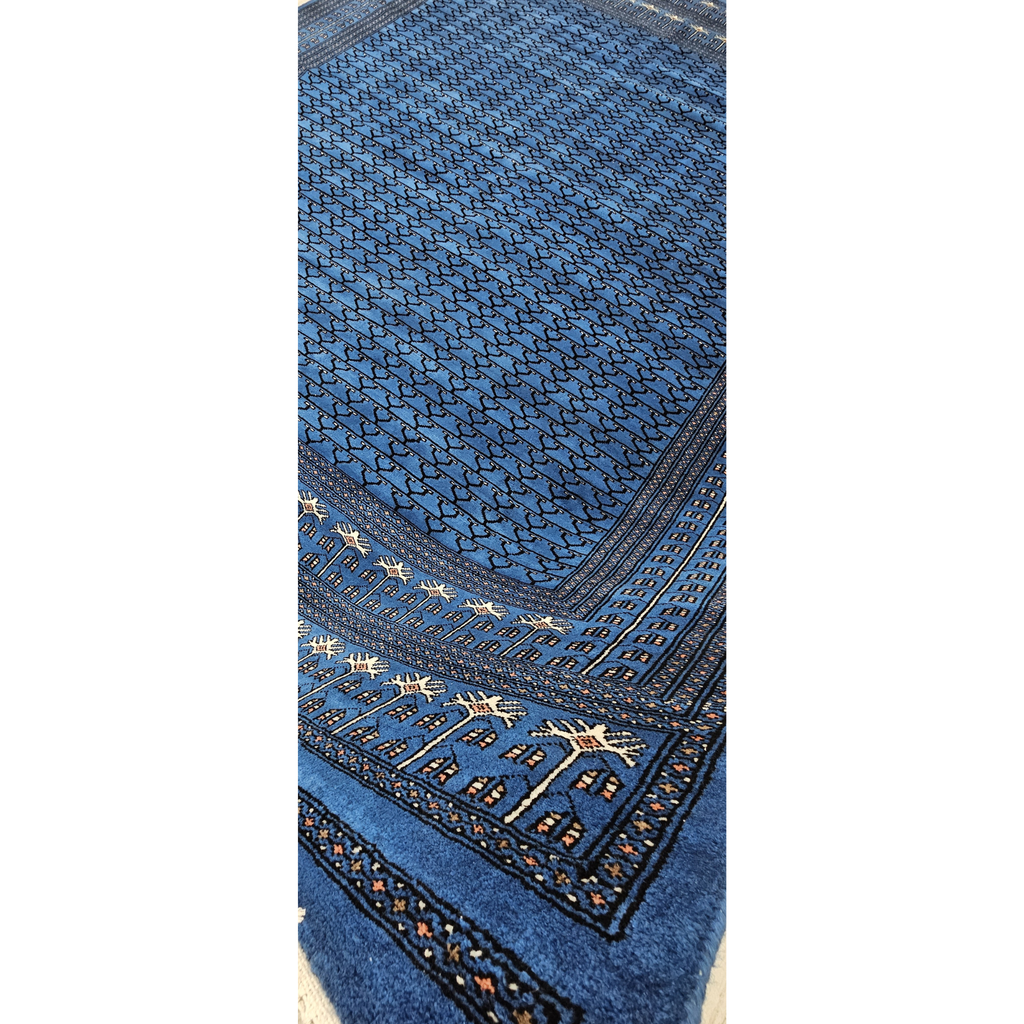 The Sapphire Sovereign: 9x12 ft. Hand-Knotted Indigo Blue Persian Area Rug