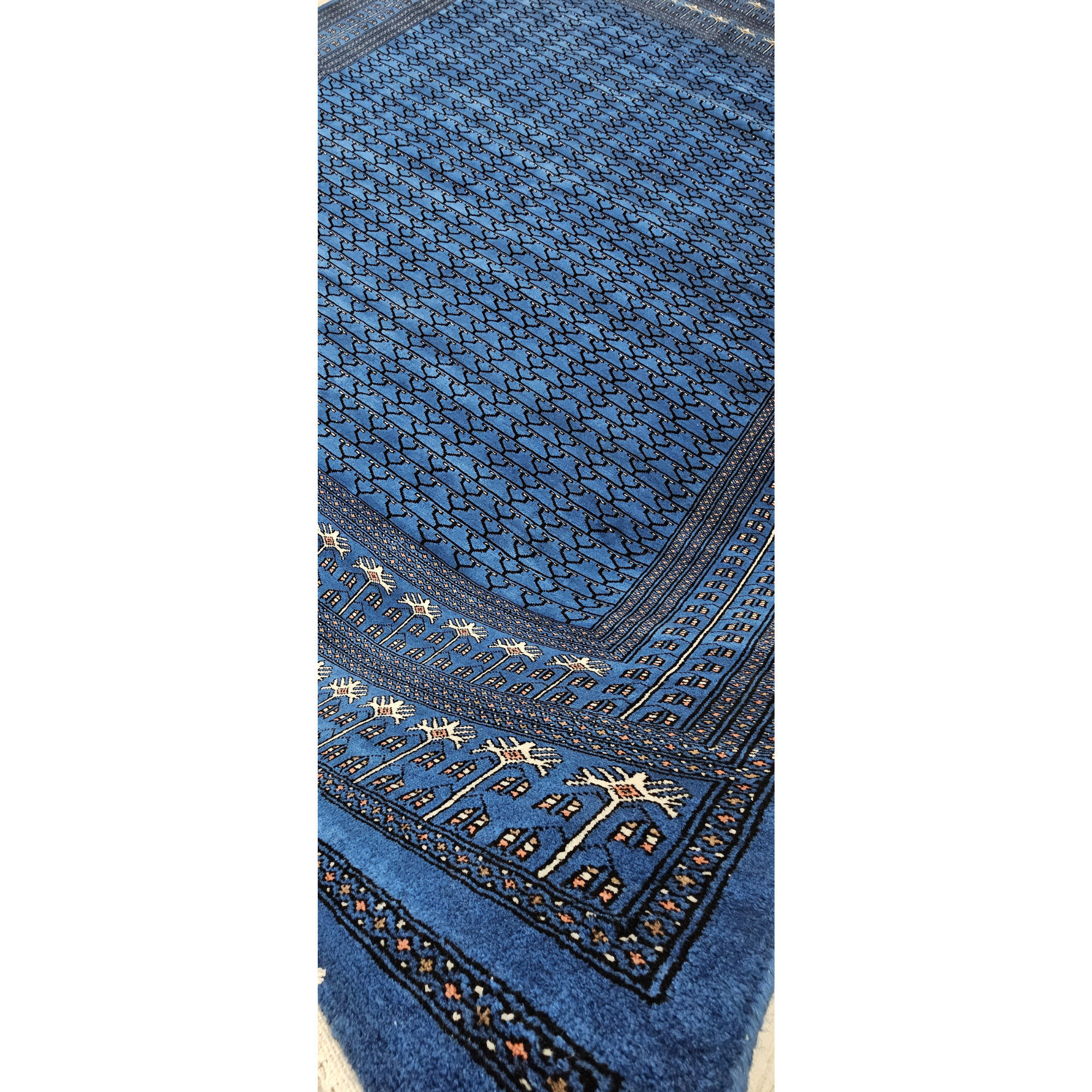 The Sapphire Sovereign: 9x12 ft. Hand-Knotted Indigo Blue Persian Area Rug