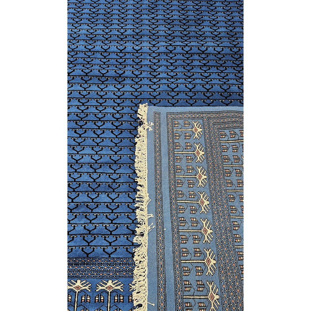 The Sapphire Sovereign: 9x12 ft. Hand-Knotted Indigo Blue Persian Area Rug
