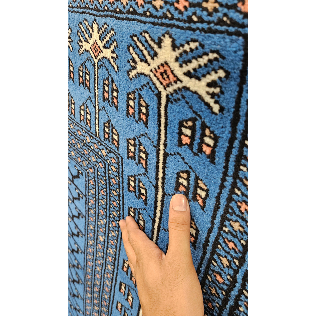 The Sapphire Sovereign: 9x12 ft. Hand-Knotted Indigo Blue Persian Area Rug